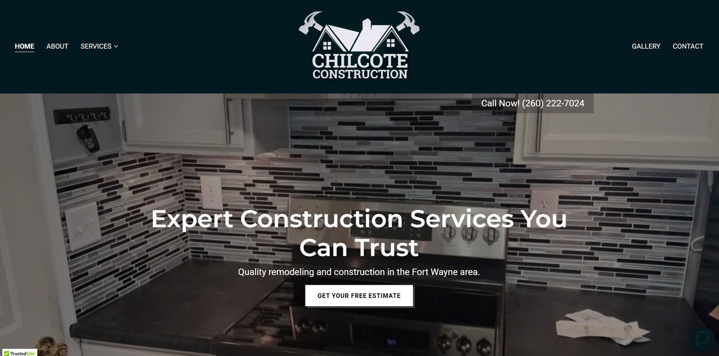 Chilcote Construction website